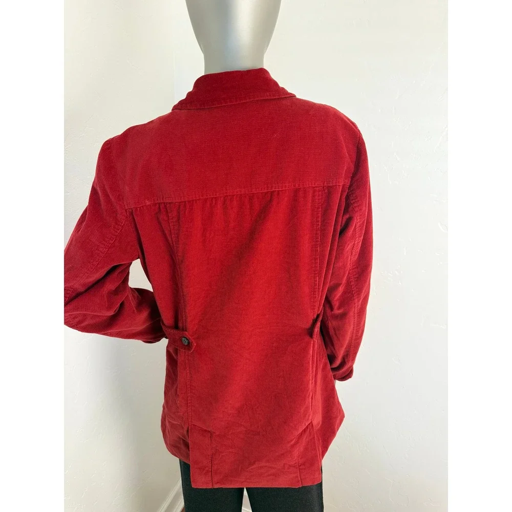 Orvis Burnt Orange Corduroy Barn Utility Jacket Cotton Chore Classic Lined‎ S